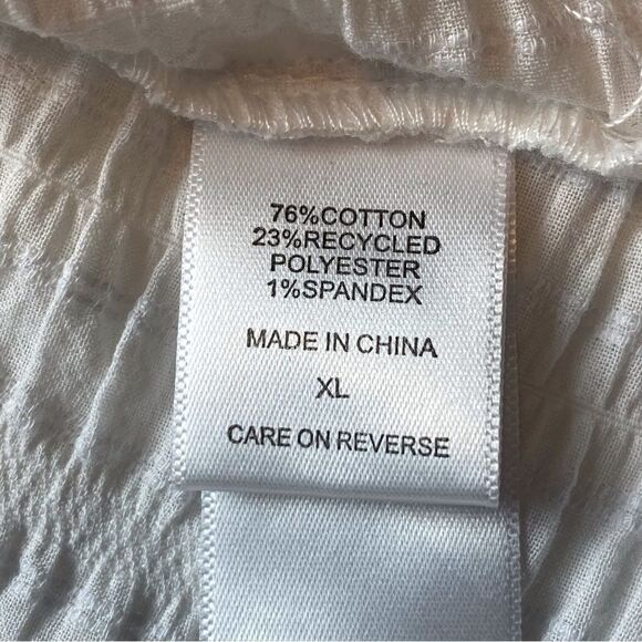 Happy Nature White Ruffled Sleeve Top Size XL - Picture 4 of 9